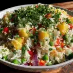 creamy coconut pepper rice - featured image