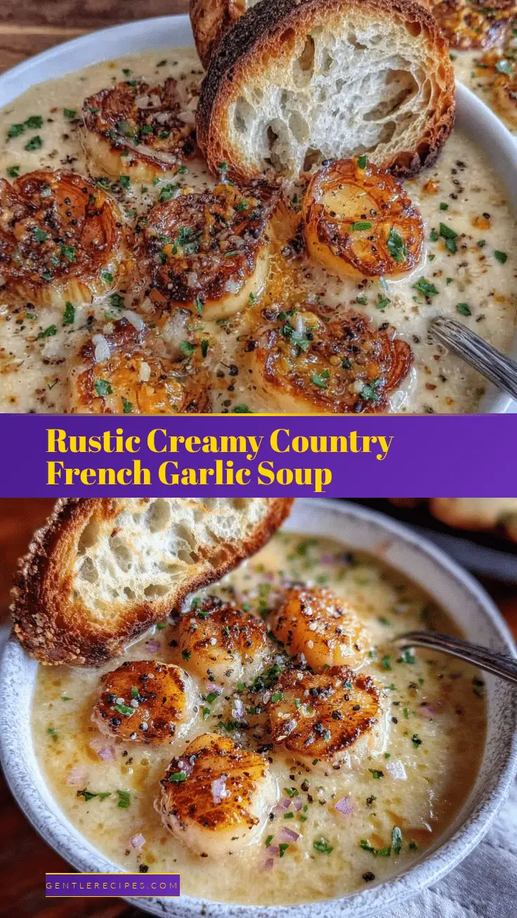 Creamy Country French Garlic Soup Recipe Easy Rustic Comfort Dinner 5 Creamy Country French Garlic Soup recipe