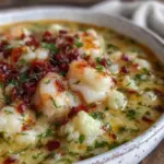 creamy low carb seafood chowder soup - featured image