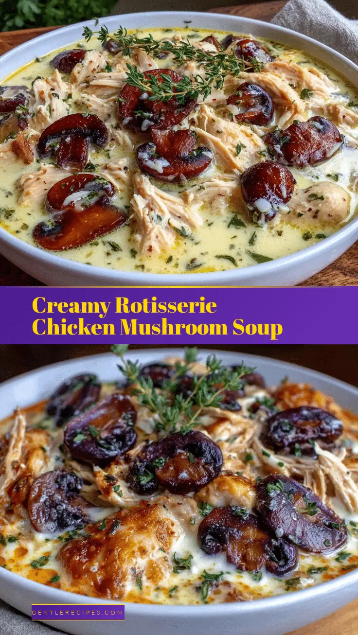 Creamy Rotisserie Chicken and Mushroom Soup Recipe Easy Comfort Meal 5 creamy rotisserie chicken and mushroom soup recipe