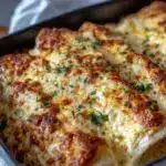 creamy white chicken enchiladas - featured image