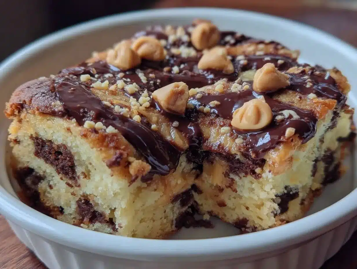 Crock-Pot Peanut Butter Cup Cake Recipe Easy Dessert for Cozy Nights 4 Crock-Pot Peanut Butter Cup Cake preparation steps