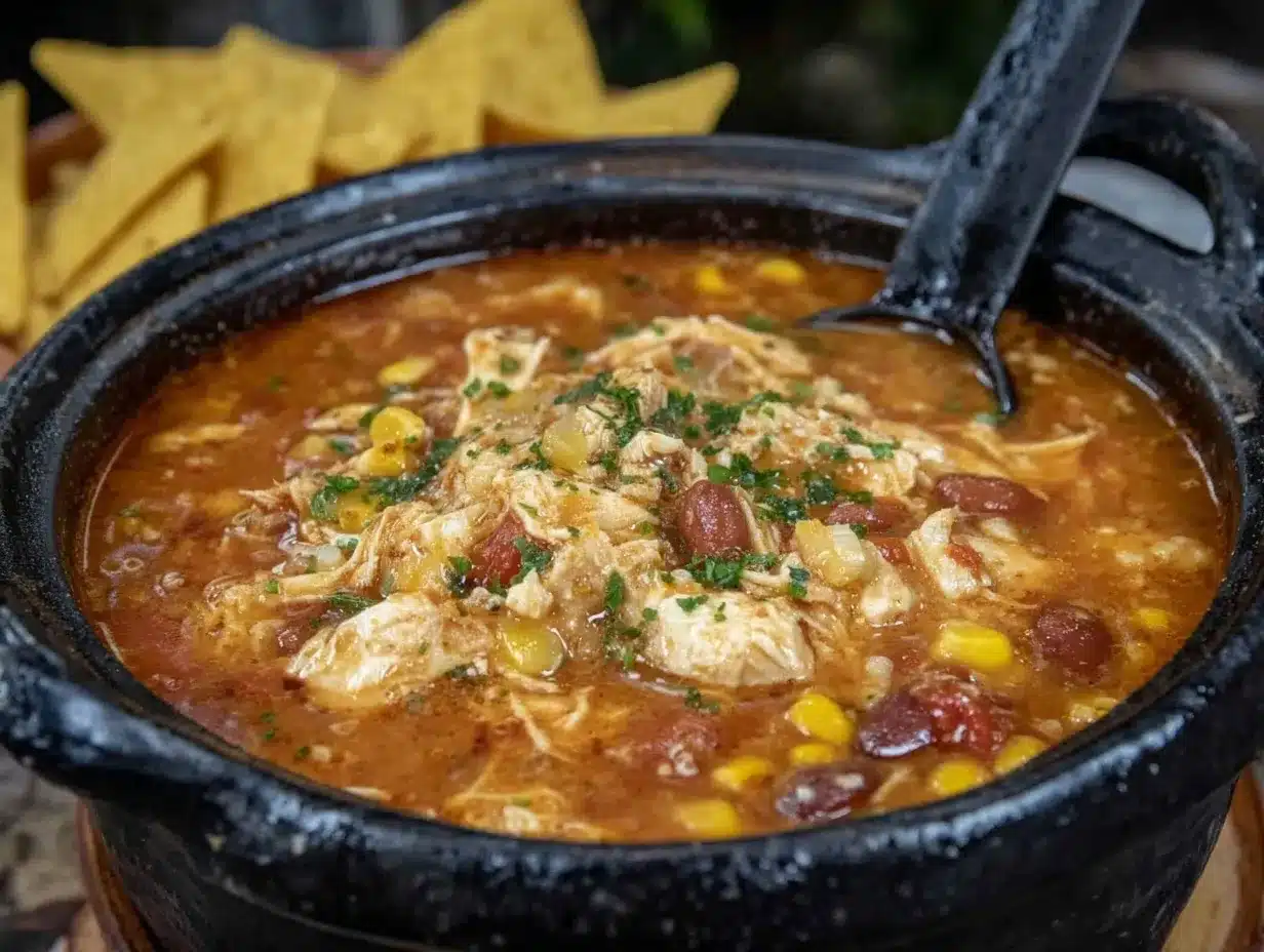Crockpot Chicken Tortilla Soup: Easy Homemade Dinner Recipe 4 crockpot chicken tortilla soup preparation steps