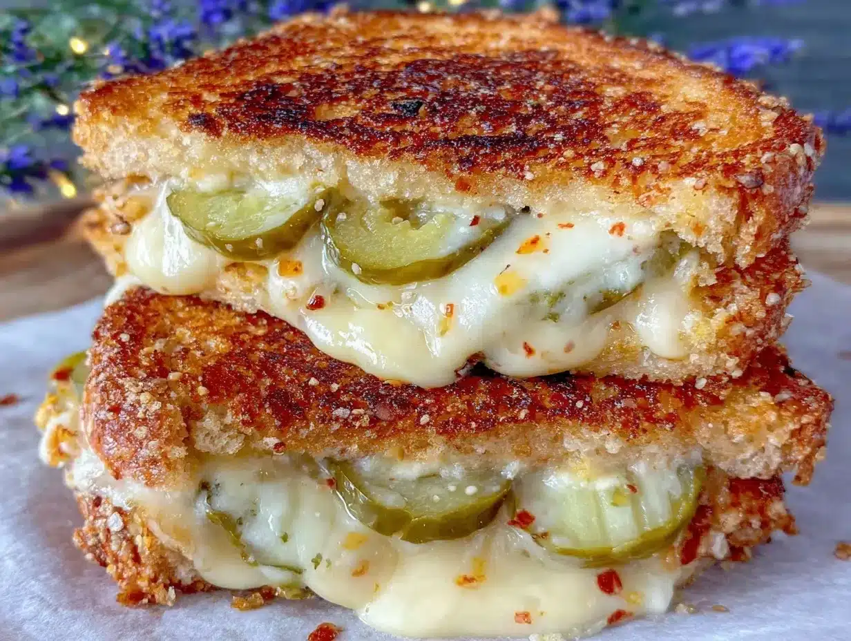 Dill Pickle Grilled Cheese Melt – Easy 20-Minute Ultimate Sandwich Recipe 4 dill pickle grilled cheese preparation steps