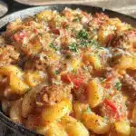 easy one-pot beefy macaroni - featured image