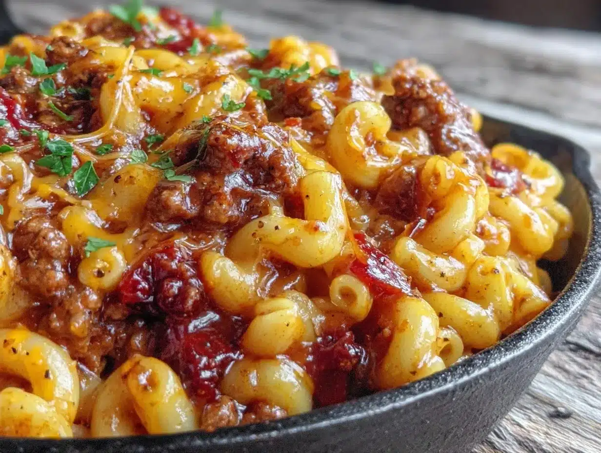 Easy One-Pot Beefy Macaroni Recipe for a Delicious Meaty Dinner Idea 4 easy one-pot beefy macaroni preparation steps