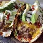 easy smashed burger tacos - featured image