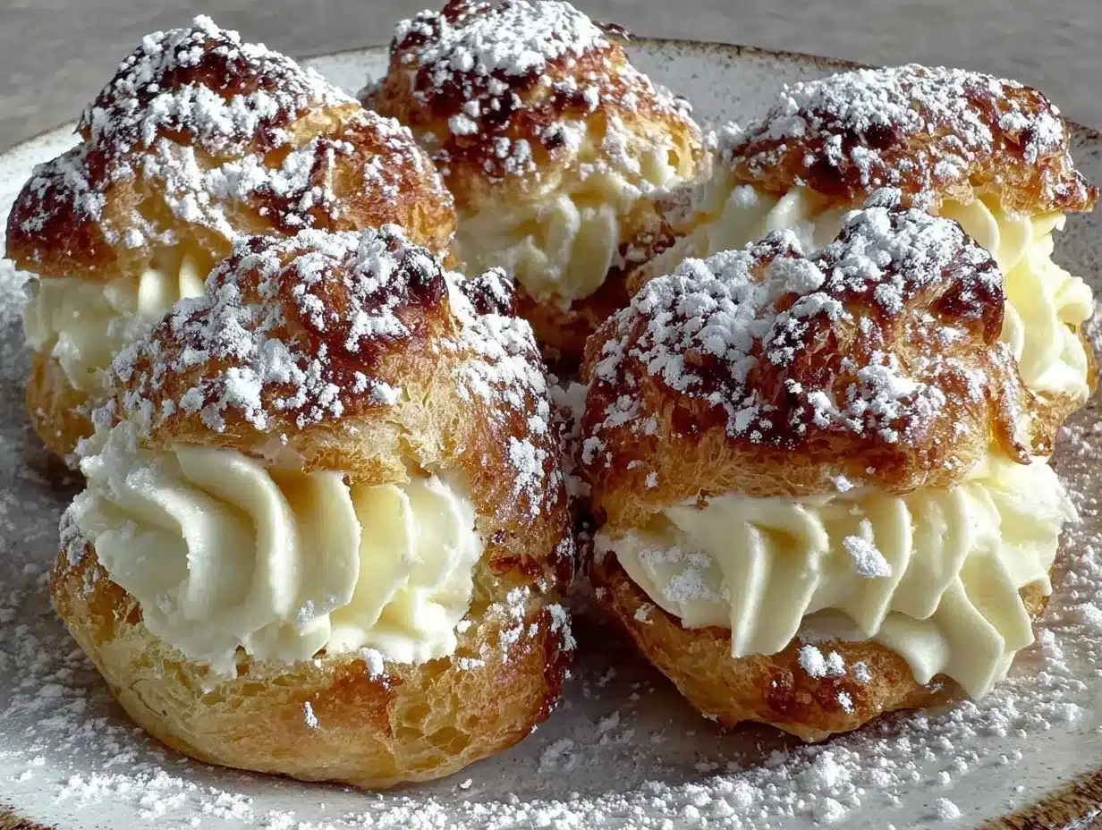 Decadent Eggnog Cream Puffs Recipe Easy Holiday Dessert Treats 4 eggnog cream puffs preparation steps