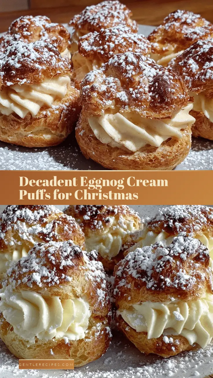 Decadent Eggnog Cream Puffs Recipe Easy Holiday Dessert Treats 5 eggnog cream puffs recipe