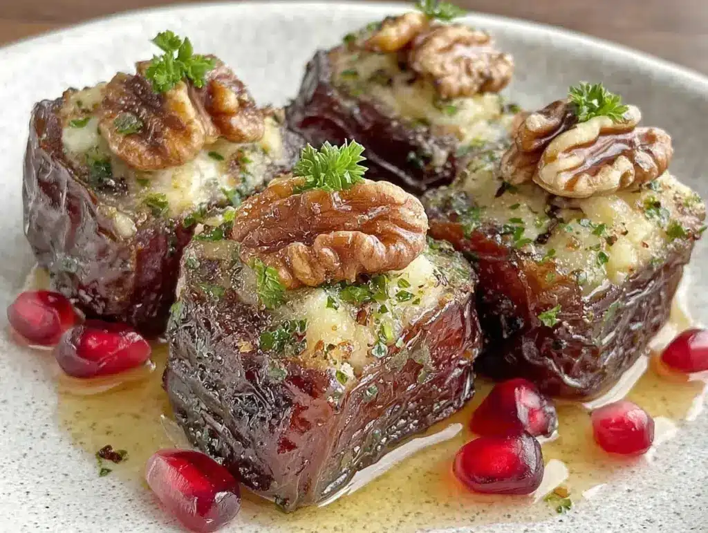 feta parmesan roasted stuffed dates - featured image