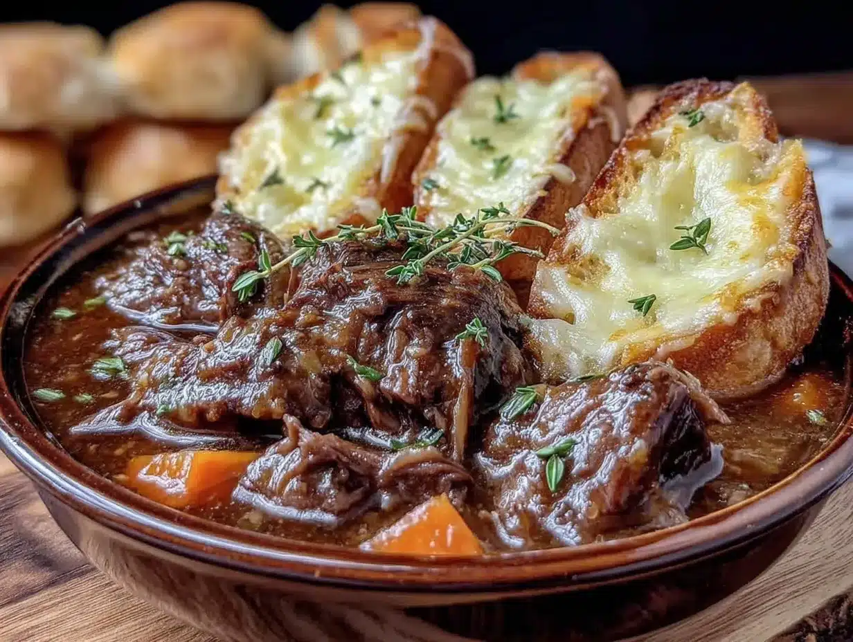 French Onion Beef Short Rib Soup Recipe – Easy, Hearty Dinner Idea 4 French Onion Beef Short Rib Soup preparation steps