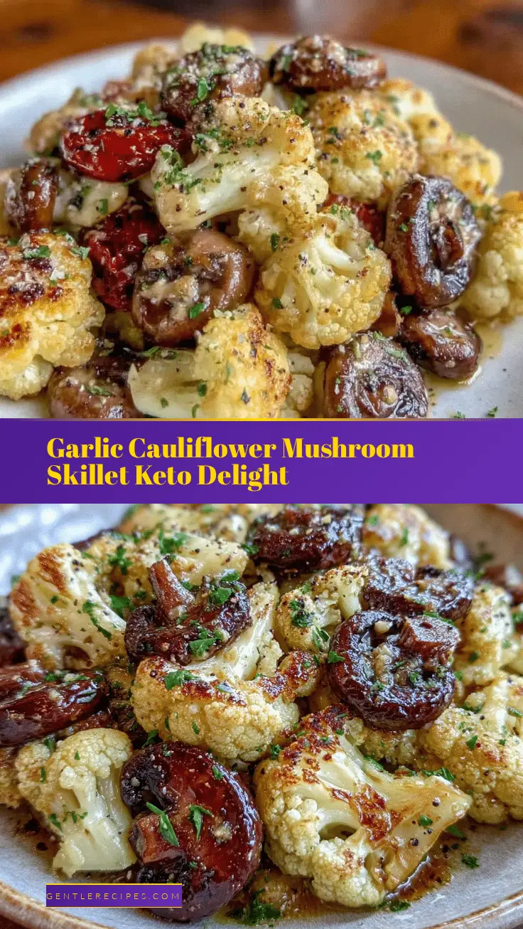 Easy Garlic Cauliflower Mushroom Skillet Recipe Keto Delight for Perfect Low-Carb Meals 5 garlic cauliflower mushroom skillet keto recipe