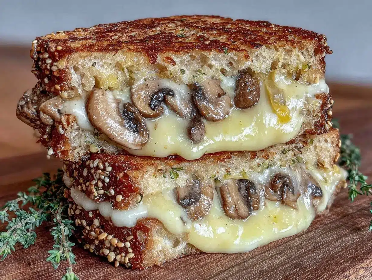 Savory Gouda Grilled Cheese Recipe: Best Roasted Mushroom & Onion Melt 4 Gouda grilled cheese preparation steps