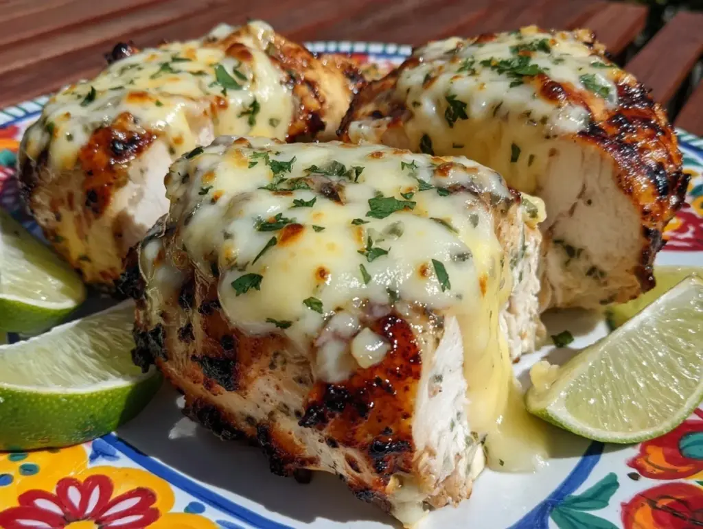 Grilled Salsa Verde Pepper Jack Chicken - featured image