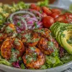 grilled shrimp avocado salad - featured image
