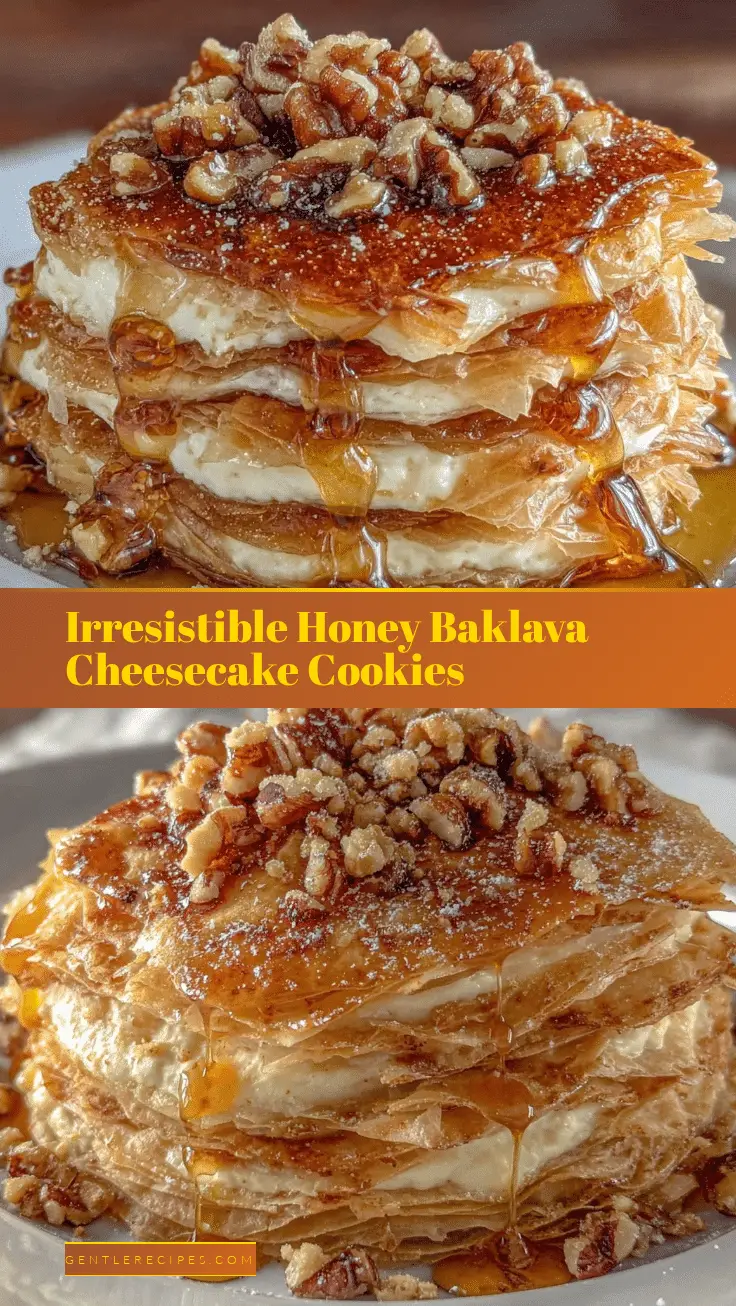 Honey-Drizzled Baklava Cheesecake Phyllo Cookies Easy Homemade Recipe 5 honey drizzled baklava cheesecake phyllo cookies recipe