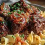 instant pot beef and noodles - featured image