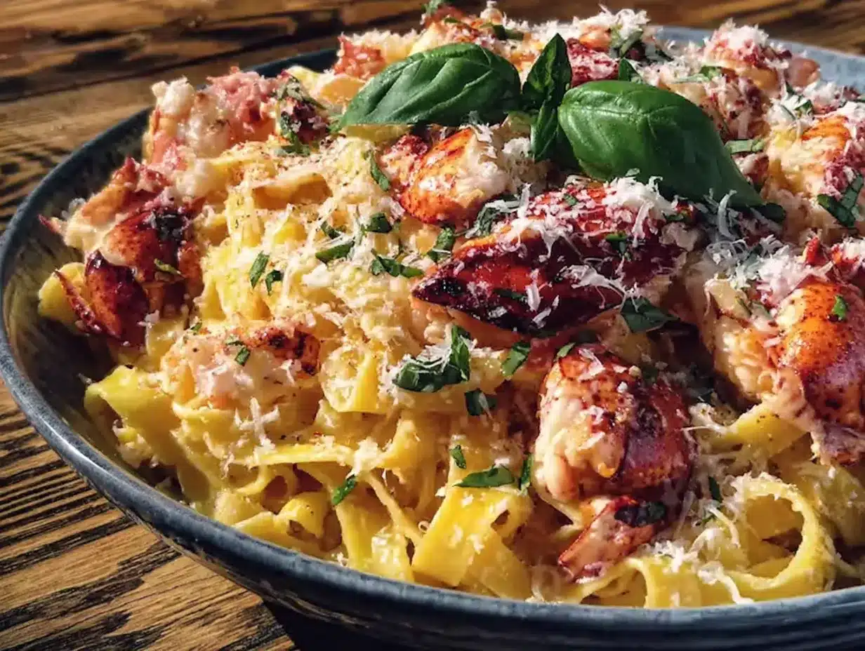 Lobster Pasta Recipe Easy Garlic Butter Parmesan for Date Night 4 lobster pasta preparation steps