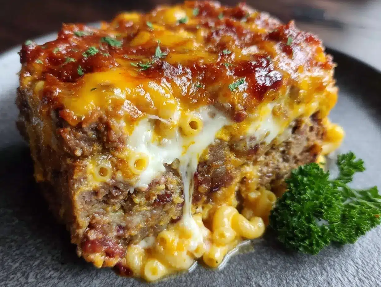 Savory Mac and Cheese Meatloaf Casserole Easy Family Dinner Recipe 4 mac and cheese meatloaf casserole preparation steps