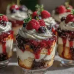 mini trifles with fruits and cream - featured image