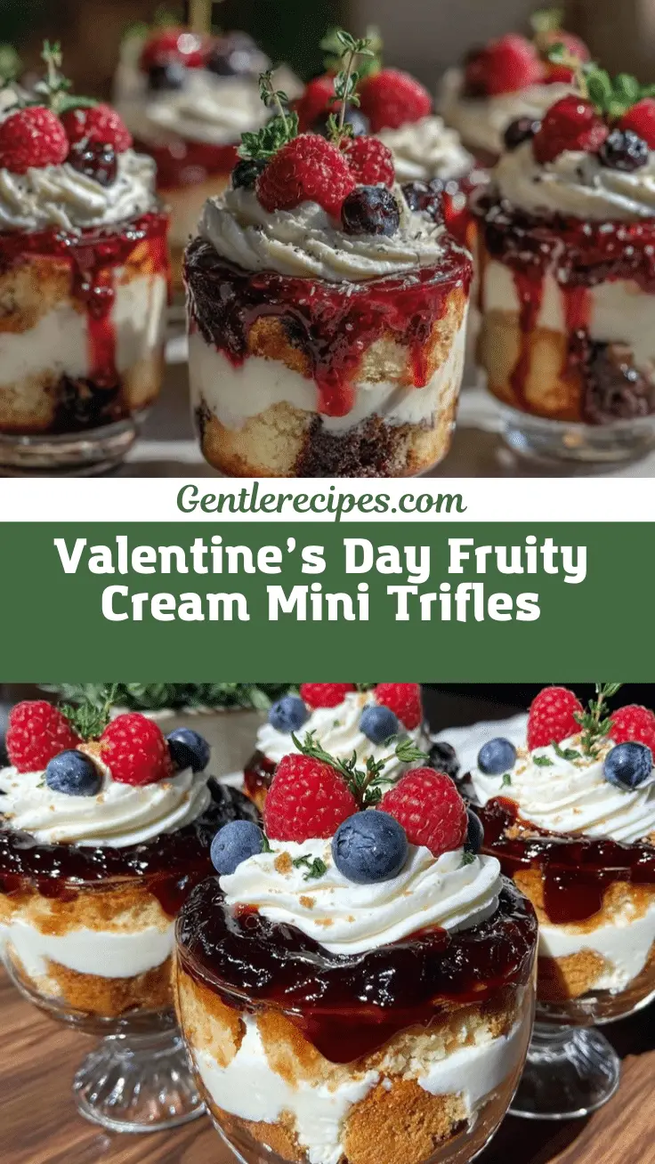 Mini Trifles with Fruits and Cream – Easy Valentine’s Day Dessert 5 mini trifles with fruits and cream recipe