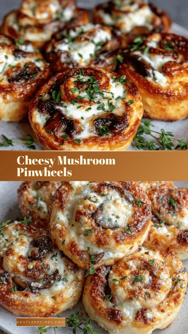Mushroom and Cheese Pinwheels Recipe Easy Homemade Party Bites 5 mushroom and cheese pinwheels recipe