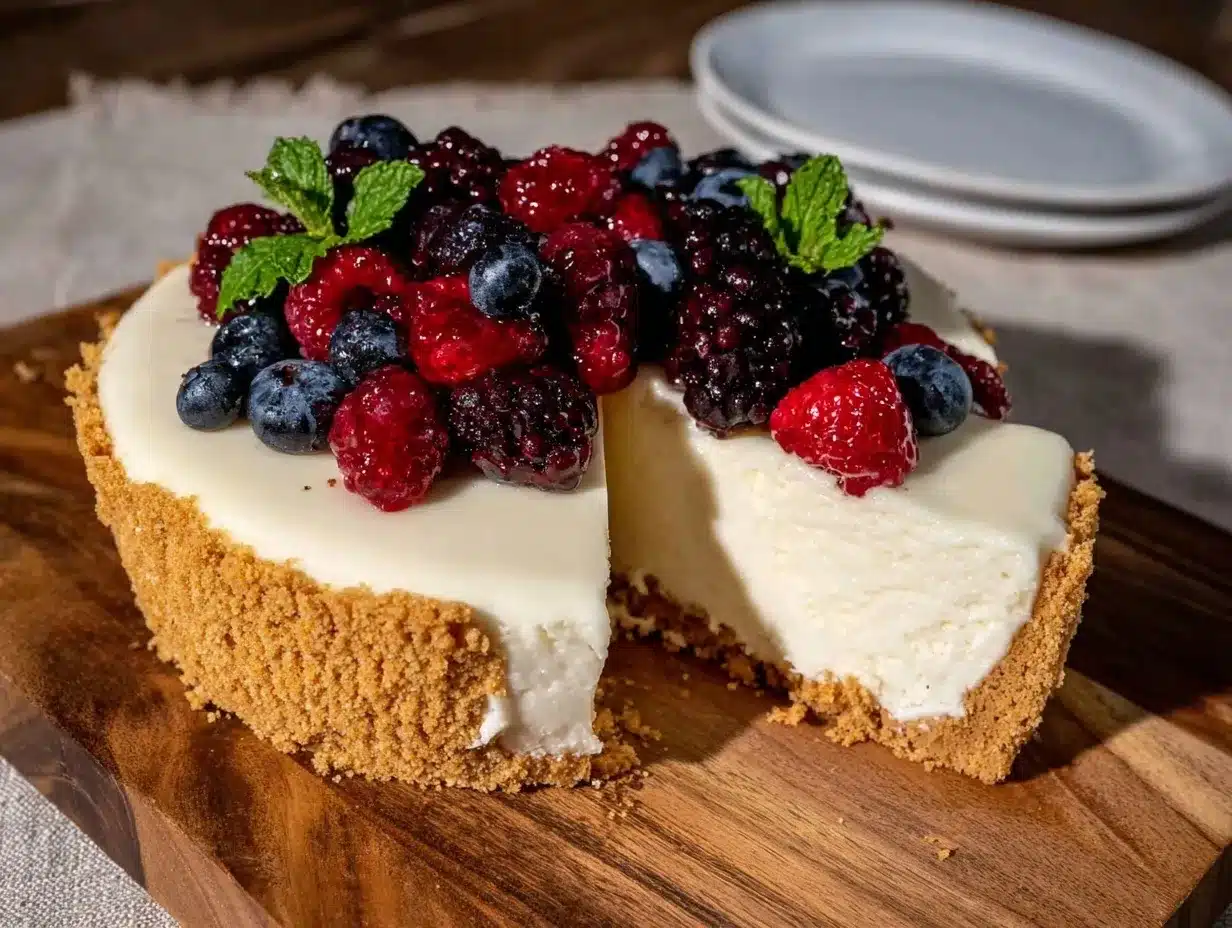 Creamy 5-Ingredient No-Bake Cheesecake Recipe Easy Mediterranean Dessert 4 no-bake cheesecake recipe preparation steps