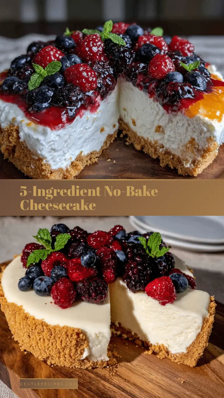 Creamy 5-Ingredient No-Bake Cheesecake Recipe Easy Mediterranean Dessert 5 no-bake cheesecake recipe recipe
