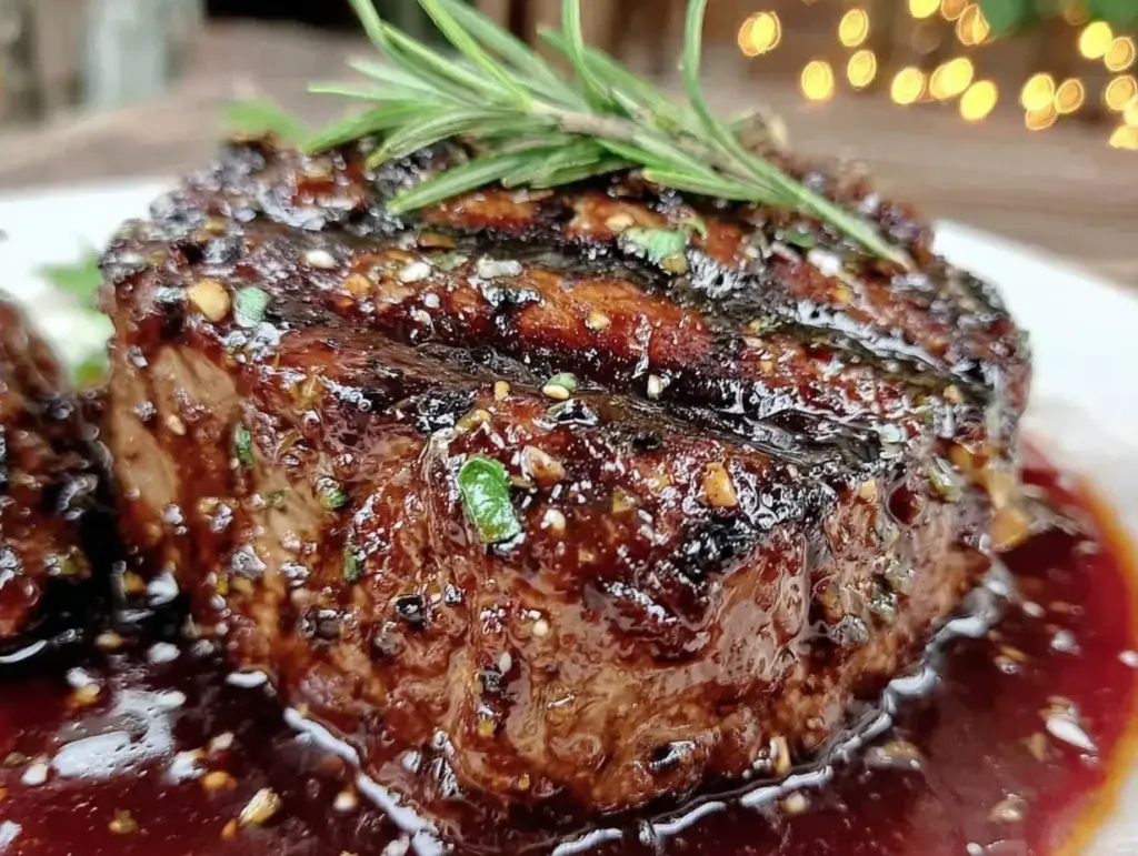 oven filet with red wine sauce - featured image