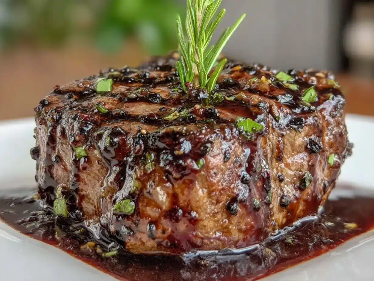 Oven Filet with Red Wine Sauce Easy Valentine’s Day Dinner Recipe 4 oven filet with red wine sauce preparation steps