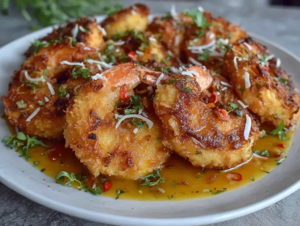 paleo coconut shrimp - featured image