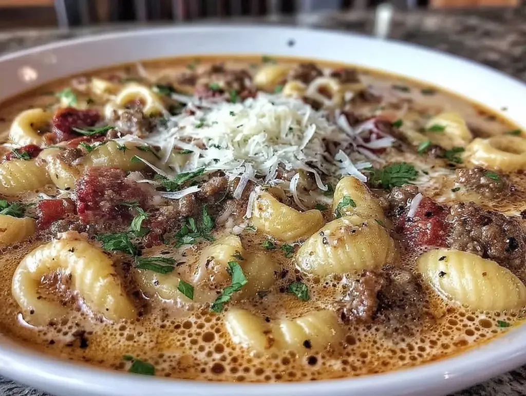 Parmesan Italian Sausage Ditalini Soup - featured image