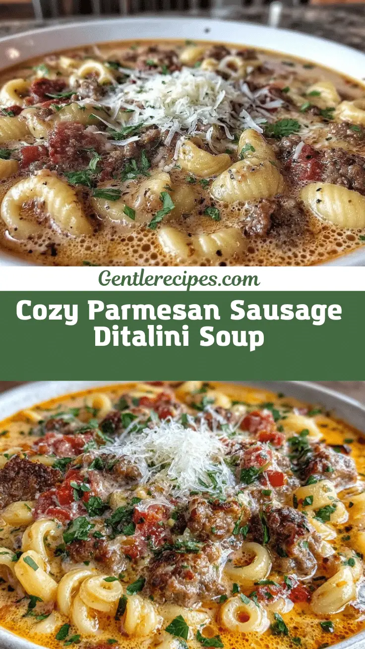 Parmesan Italian Sausage Ditalini Soup – Easy Comforting Fall Recipe 5 Parmesan Italian Sausage Ditalini Soup recipe