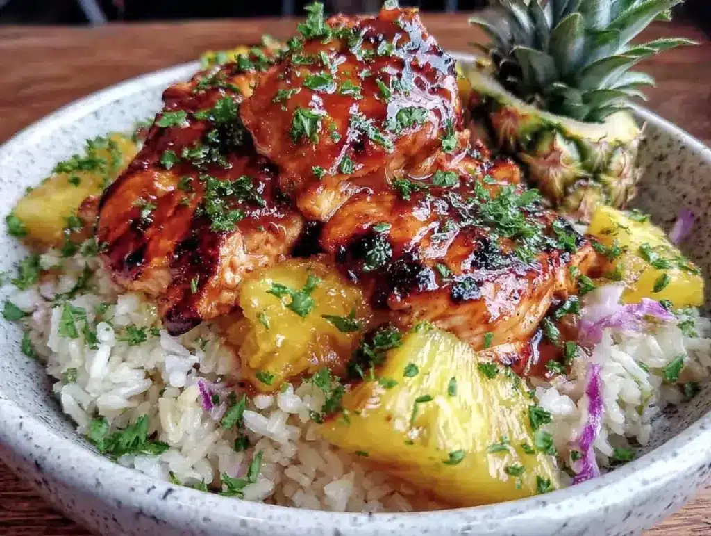 pineapple chicken and rice - featured image