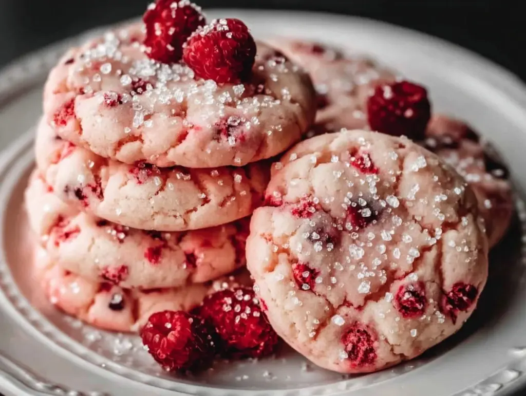 raspberry cookies - featured image