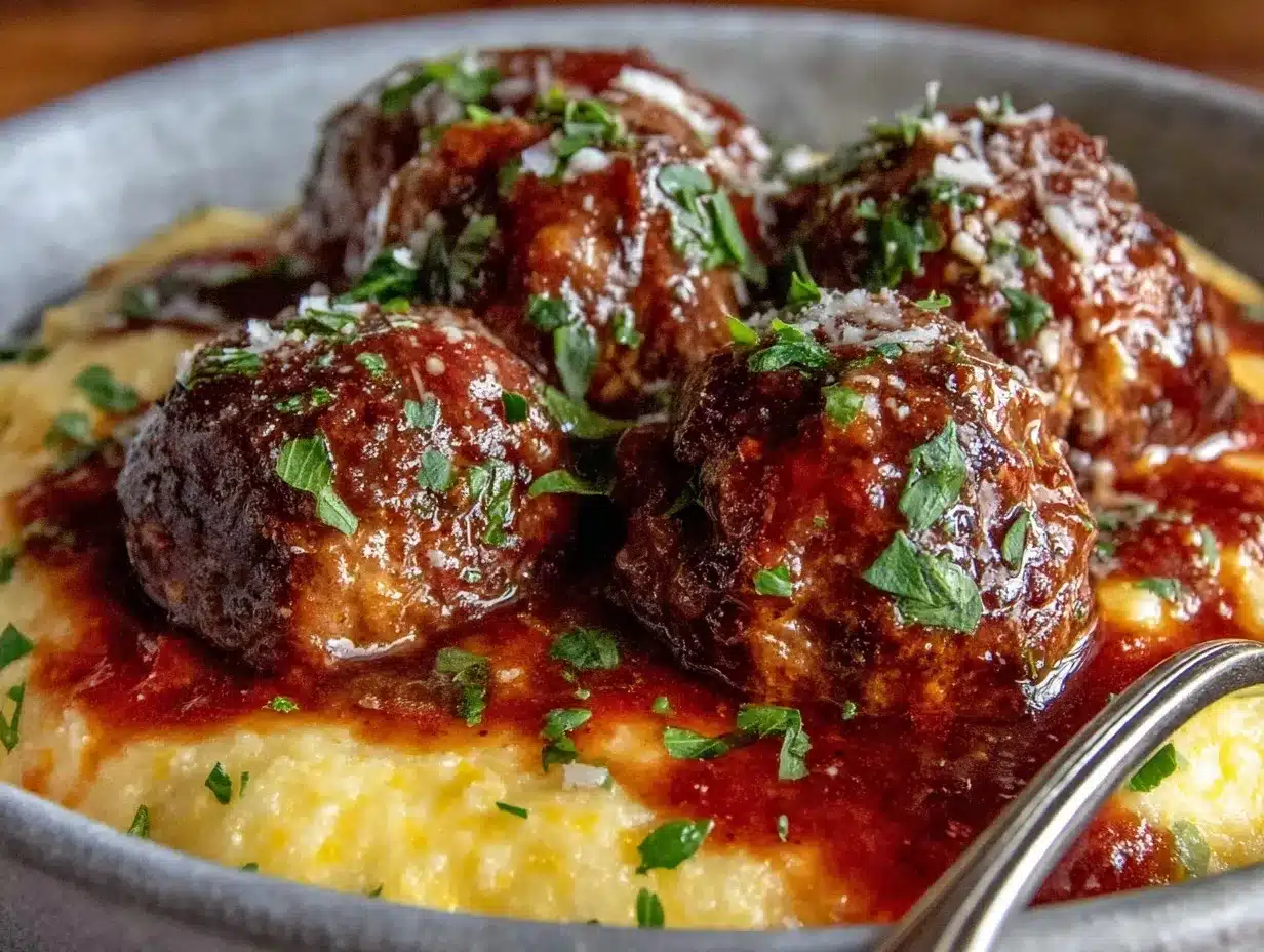 Red Wine Braised Meatballs Recipe for a Perfect Valentine’s Day Dinner 4 red wine braised meatballs preparation steps