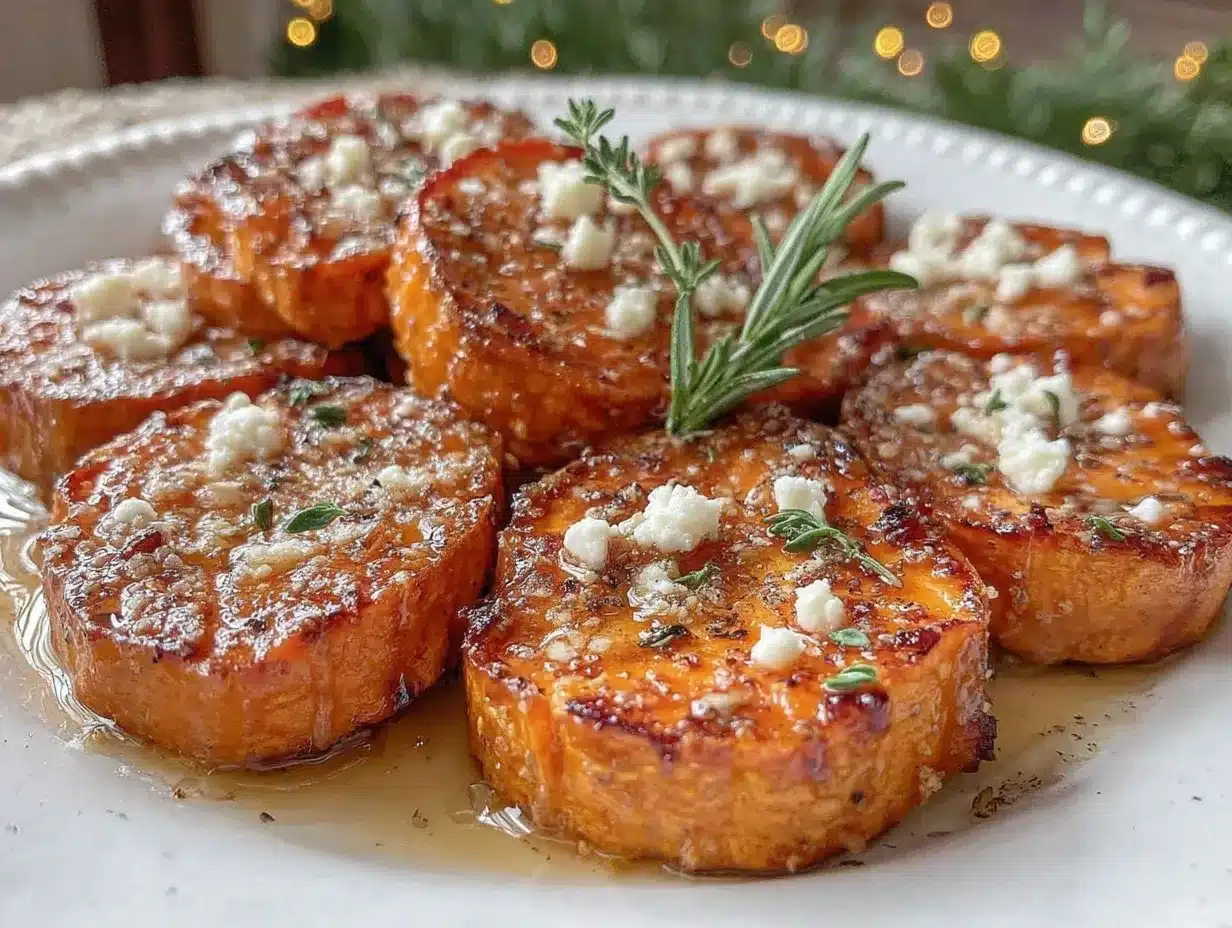 Roasted Sweet Potato Rounds Recipe – Easy Fall Side Dish Ideas 4 roasted sweet potato rounds preparation steps
