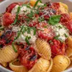 roasted tomato garlic ricotta pasta - featured image