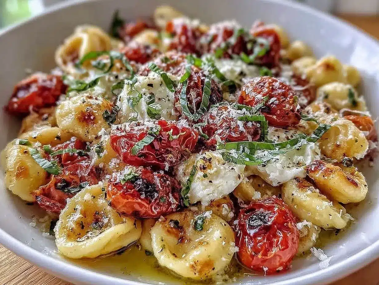 Roasted Tomato Garlic Ricotta Pasta Recipe for Two – Perfect Valentine’s Day Dinner 4 roasted tomato garlic ricotta pasta preparation steps