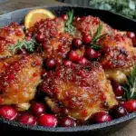 savory cranberry orange chicken - featured image