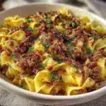 savory ground beef and noodles recipe - featured image