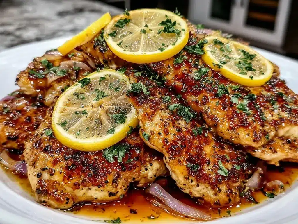 savory lemon shallot chicken recipe - featured image