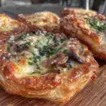 savory mushroom shallot goat cheese tarts - featured image