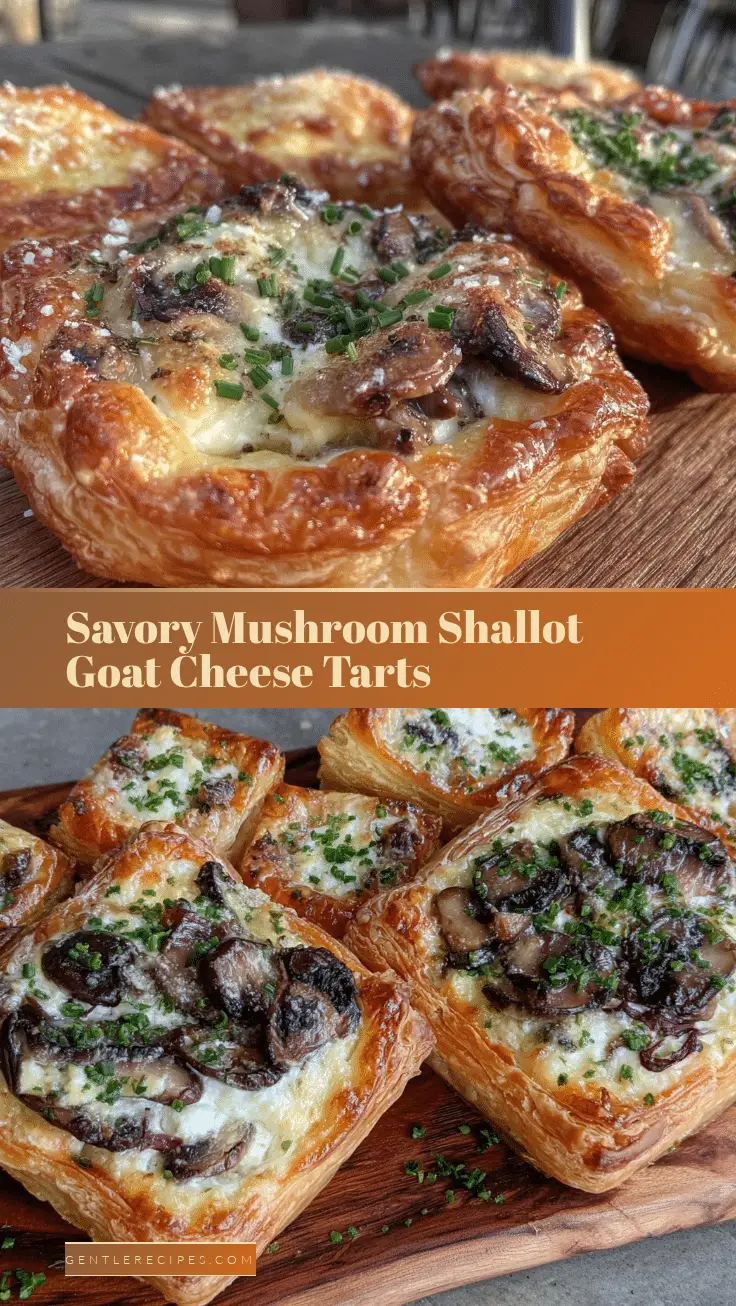 Savory Mushroom Shallot Goat Cheese Tarts Easy Homemade Vegetarian Bites 5 savory mushroom shallot goat cheese tarts recipe