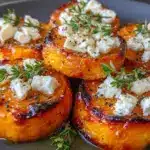 savory roasted sweet potato rounds - featured image
