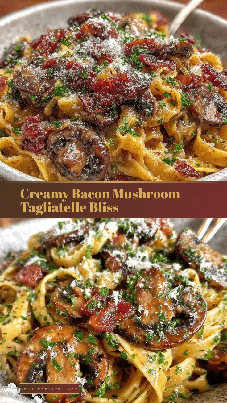 Savory Tagliatelle with Bacon Mushrooms and Truffle Oil 5 Easy Steps for Perfect Pasta Dinner 5 savory tagliatelle with bacon mushrooms and truffle oil recipe