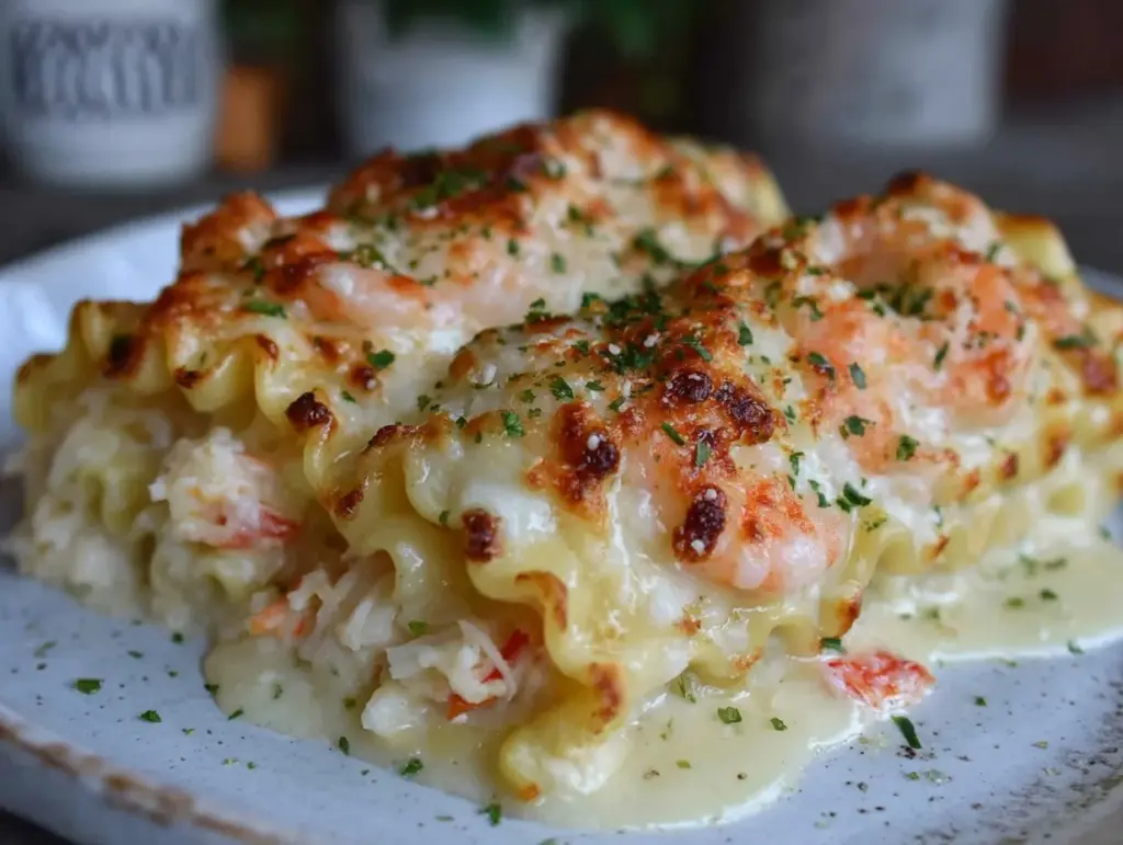 Shrimp and Crab Alfredo Lasagna Roll-Ups - featured image