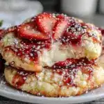 strawberry cheesecake cookies - featured image
