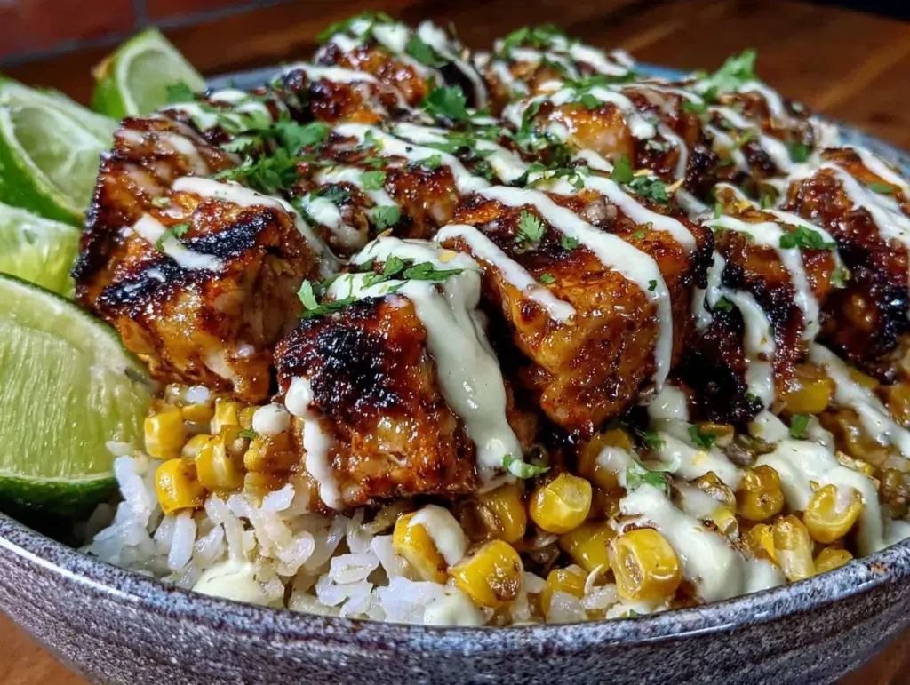 street corn chicken bowl - featured image