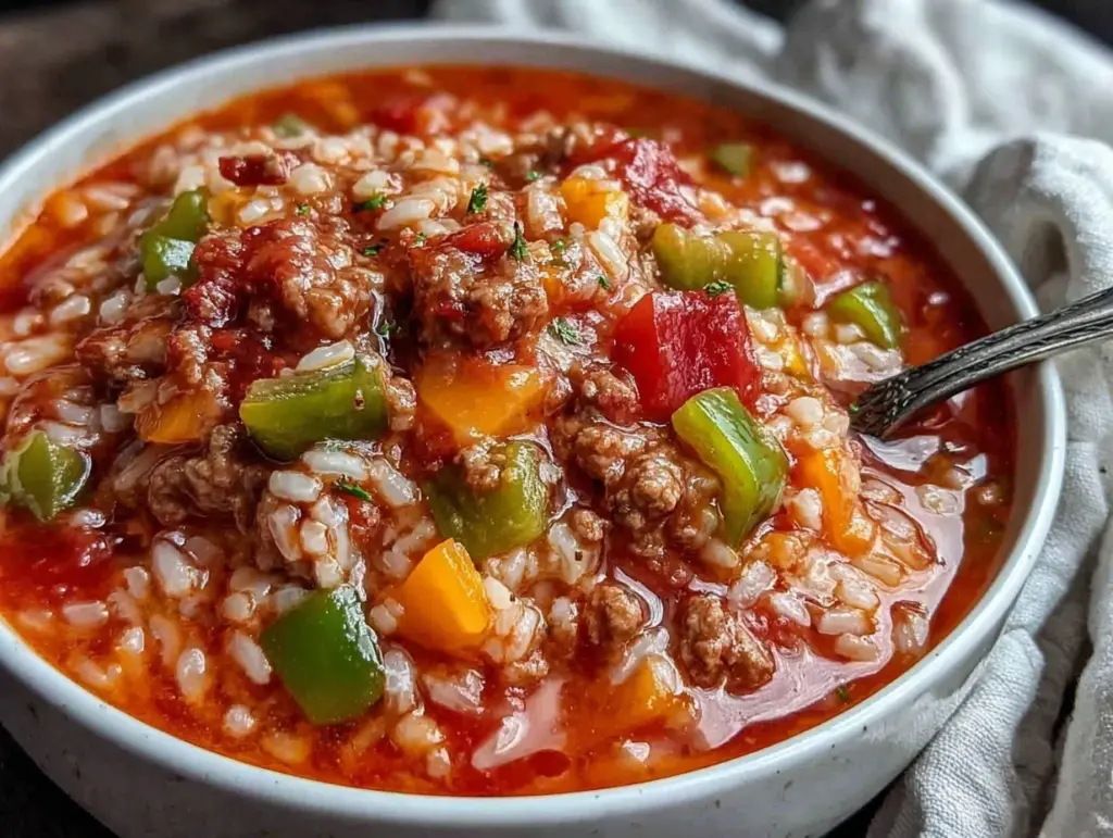 stuffed peppers soup recipe - featured image